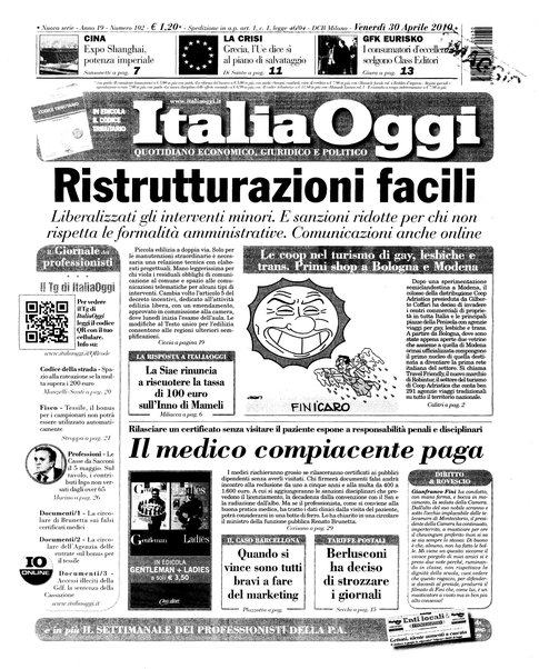 Italia oggi : quotidiano di economia finanza e politica